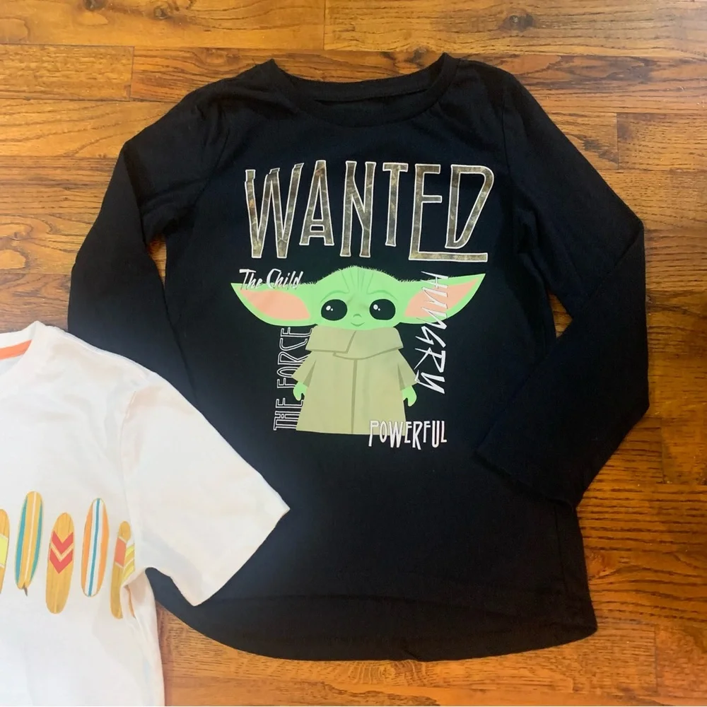 Little Girls 3 Pc Shirt Top Blouse Bundle Fortnite Star Wars Surfboard Medium